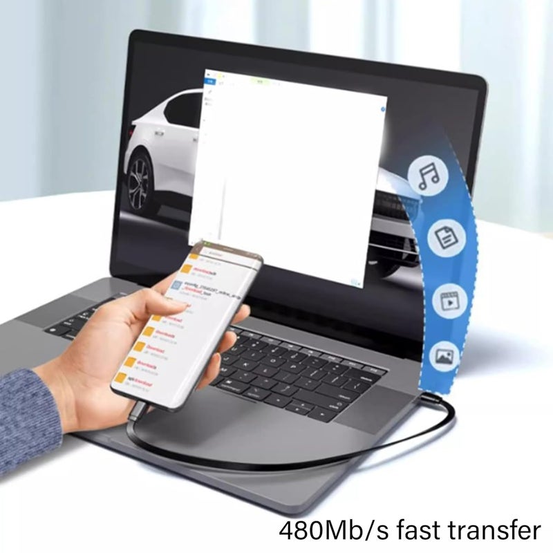 10cm USB C Male to Female Fast Charging Data Cable 480Mbps PD 240W Type C Extender Cord - Image 5